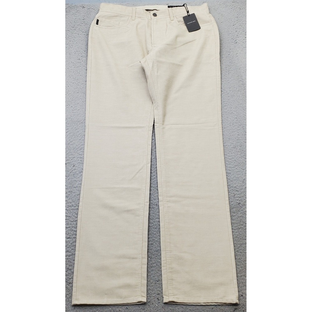 Dunning Golf Chino Pants Mens 35/34 Tan Corduroy Performance Quick Dry Straight